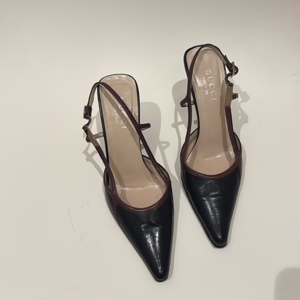 Gucci leather heels size 7